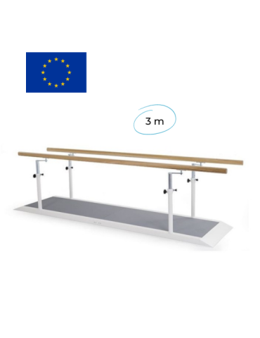 Barres parallèles 3 mètres avec socle mains courantes