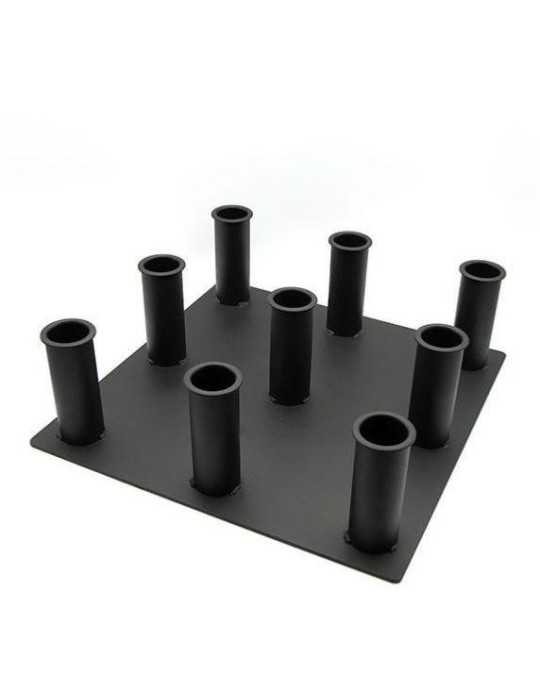 Porte‑barres lestées – Support 9 barres acier Ø 45 mm | Kiné Stock