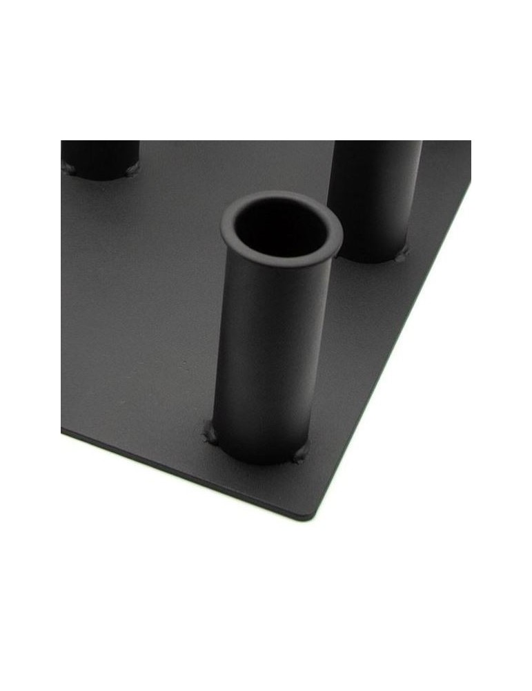 Porte‑barres lestées – Support 9 barres acier Ø 45 mm | Kiné Stock