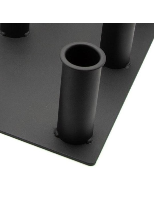 Porte‑barres lestées – Support 9 barres acier Ø 45 mm | Kiné Stock