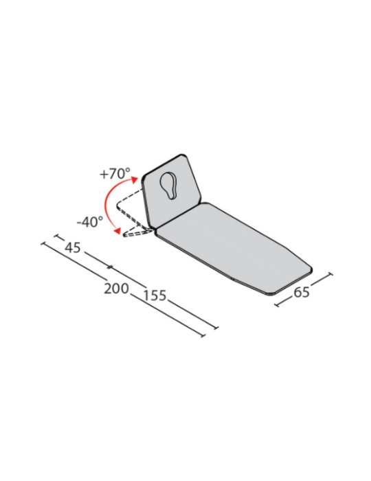 Table Giove 2 – 2 plans motorisée – largeur 65 cm | Kiné Stock