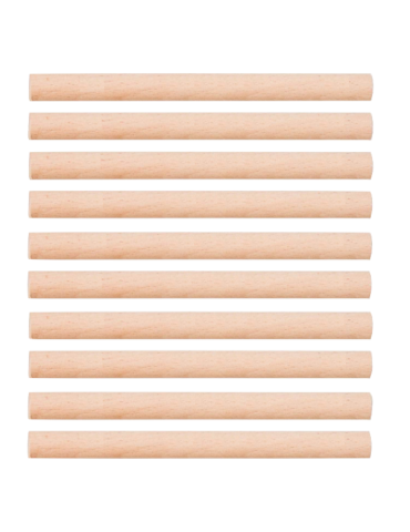 10 bâtonnets en bois pour plateau canadien