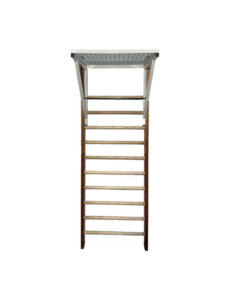 Espalier Luxe 11 barreaux en sipo et barreaux en frêne | Kine-Stock