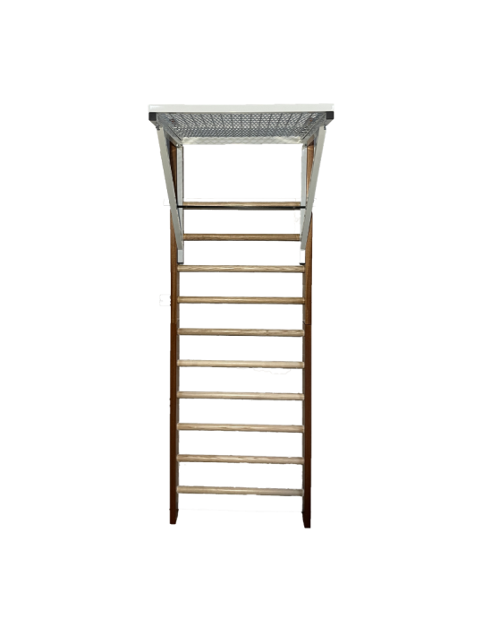 Espalier Luxe 11 barreaux en sipo et barreaux en frêne | Kine-Stock