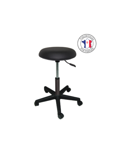 Tabouret assise tendue noir 38 cm