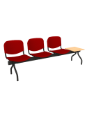 Banc 3 sièges + table pour salle d'attente