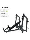 Banc de musculation incliné olympique WBX-3800 | Kinéstock