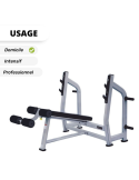 Banc de musculation décliné olympique | Kiné Stock