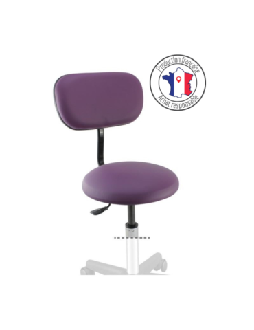 Tabouret assise tendue avec dossier