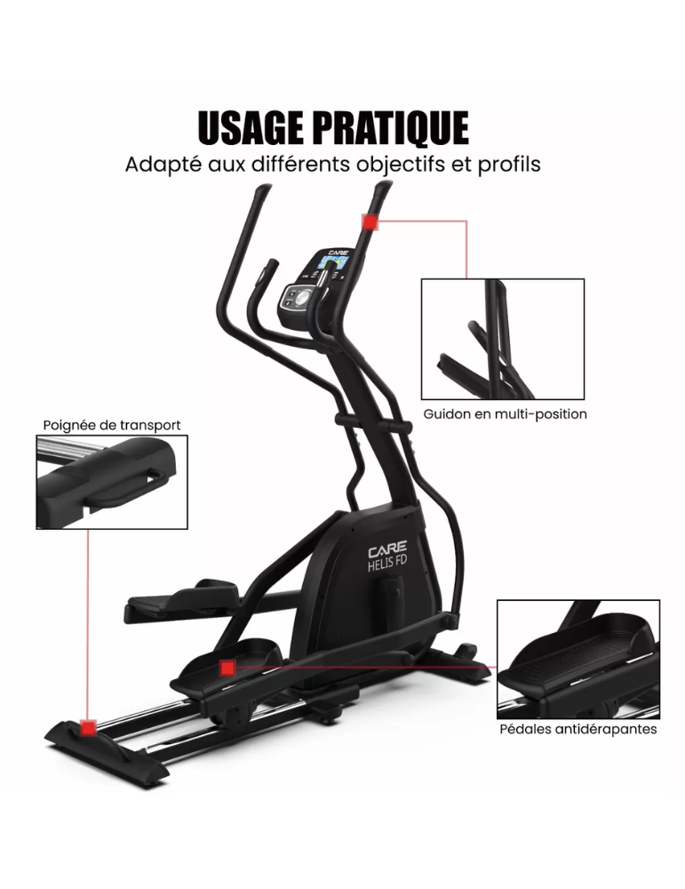 Vélo elliptique Helis FD | Kinéstock