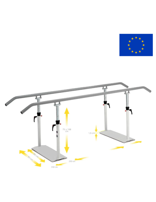 Barres parallèles pliables Easy Click Klassic 3 m | Kiné Stock