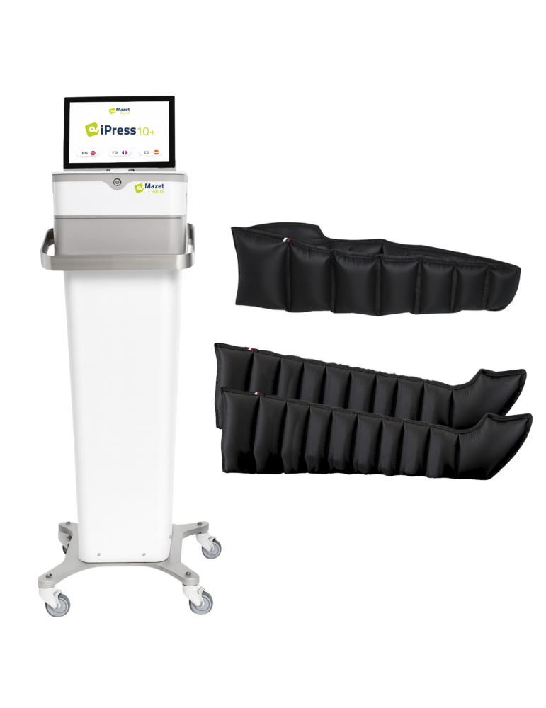 Pack iPress 10+ avec écran + bottes 10 cellules + manchon 7 cellules et guéridon | Kiné Stock