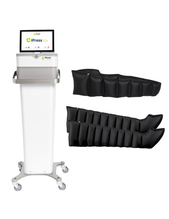 Pack iPress 10+ avec écran + bottes 10 cellules + manchon 7 cellules et guéridon | Kiné Stock
