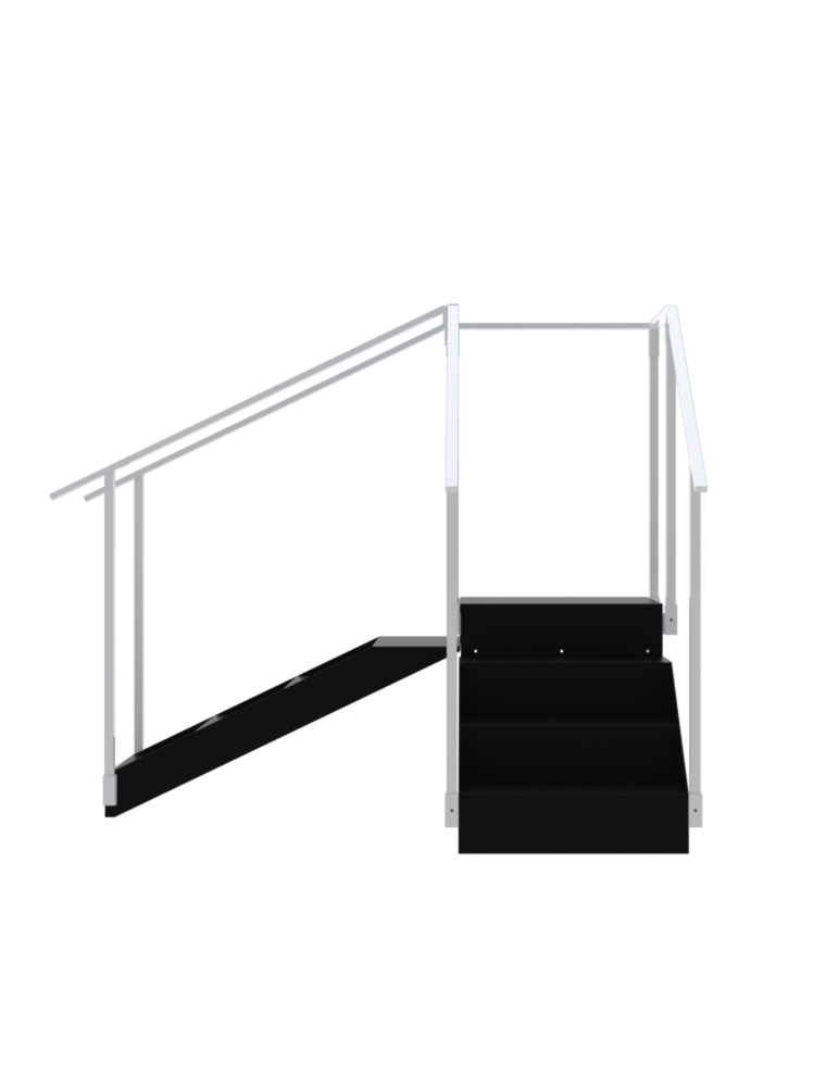 Escalier de rééducation d’angle 4 et 5 marches en acier | KINESTOCK