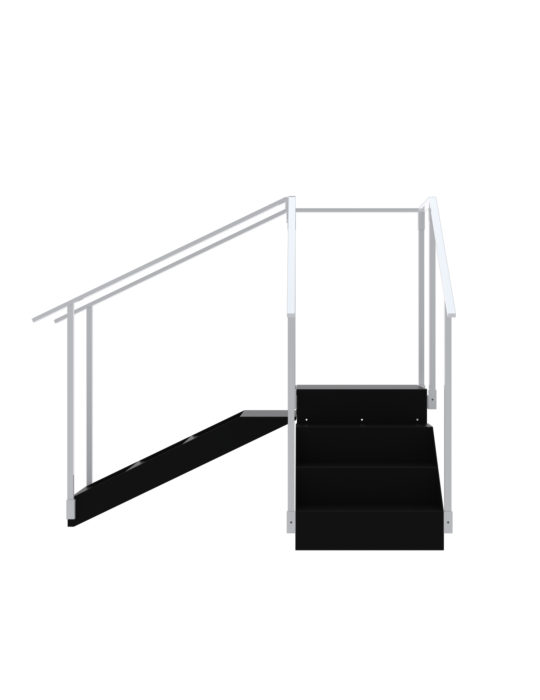 Escalier de rééducation d’angle 4 et 5 marches en acier | KINESTOCK