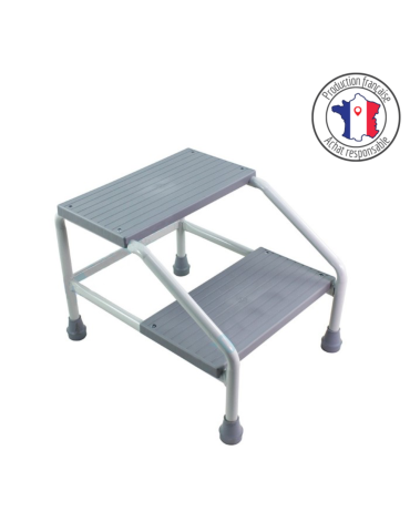 Marchepied médical 2 marches en métal | Kiné Stock