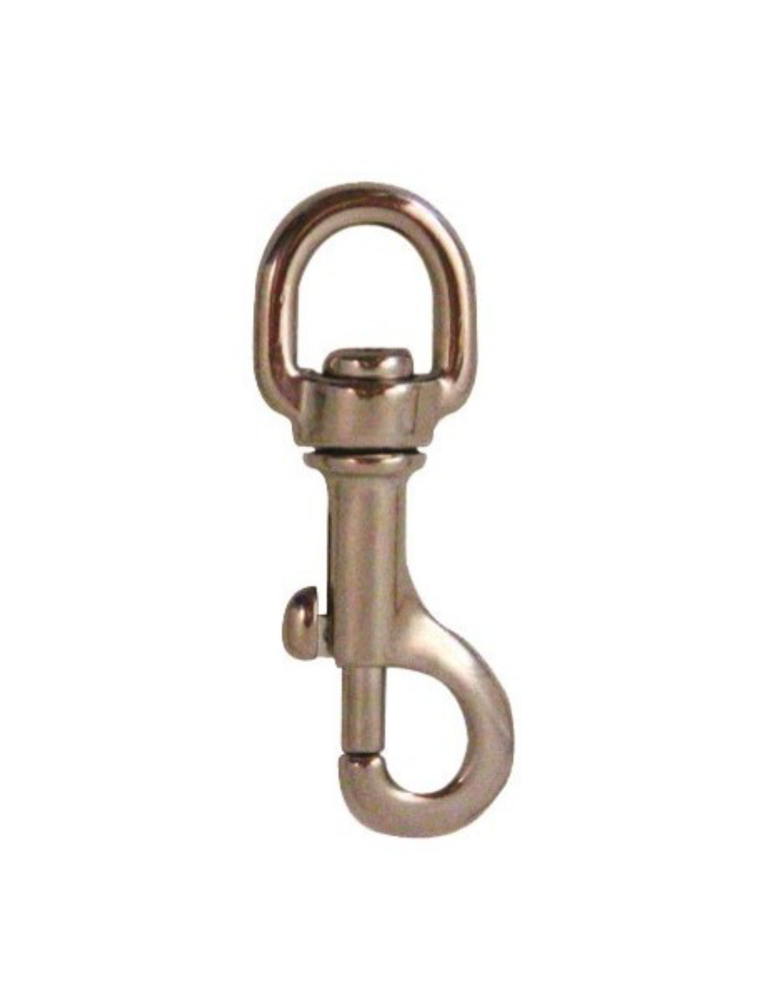 Mousqueton tournant clip chromé | Kiné Stock