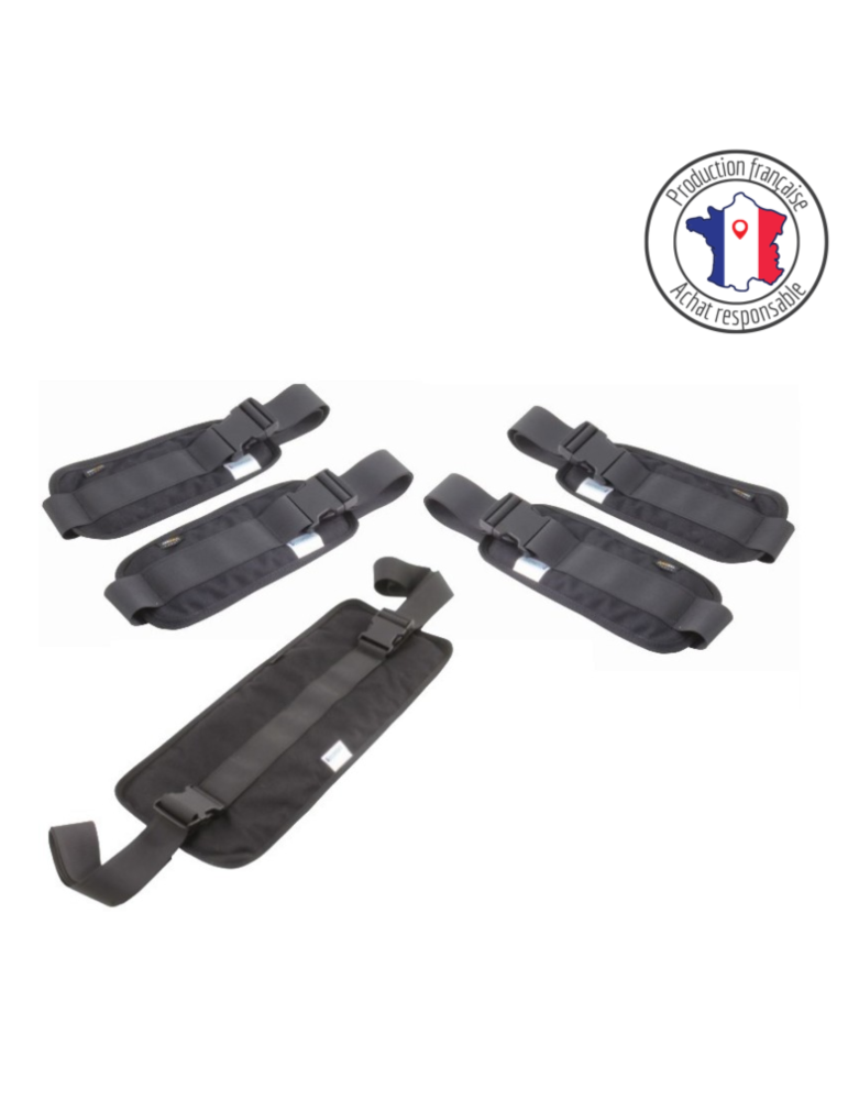 Kit sangles d'immobilisation pour table de verticalisation | Kiné Stock
