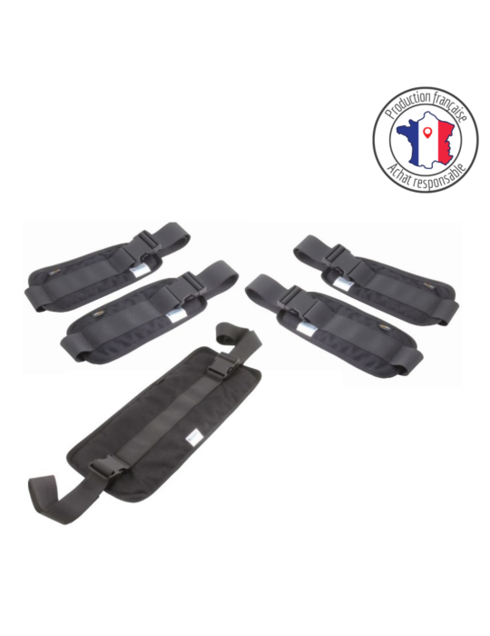 Kit sangles d'immobilisation pour table de verticalisation | Kiné Stock