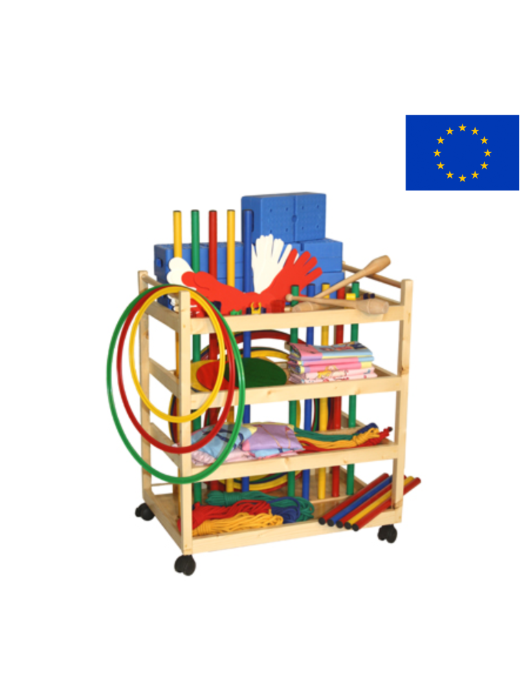 Chariot de psychomotricité équipé | KINESTOCK
