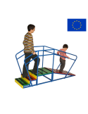Escalier pédiatrique avec rampe et doubles mains courantes | Kiné-Stock