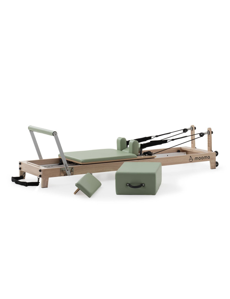 Reformer Pilates pliable MOOMA en bois | Kinestock